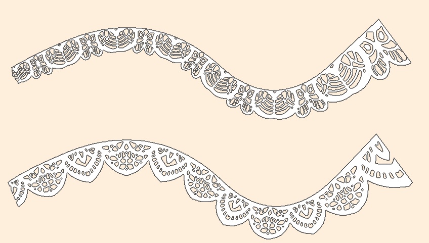 手描きシームレスレース素材5種とブラシ8│Hand-drawn seamless 5 lace materials and brushes 8
