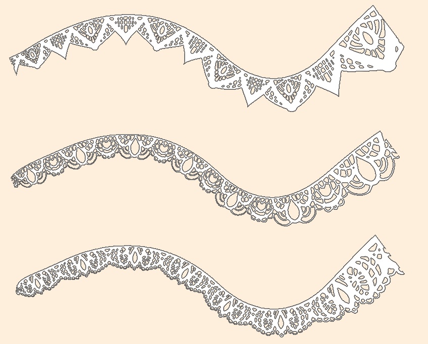手描きシームレスレース素材5種とブラシ8│Hand-drawn seamless 5 lace materials and brushes 8