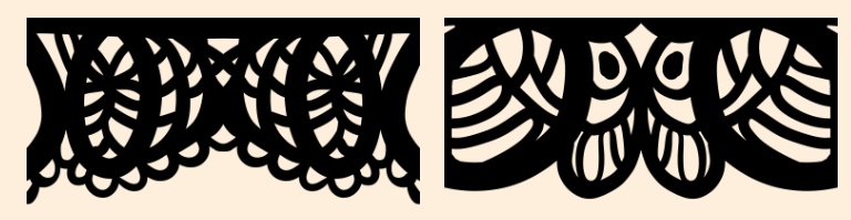手描きシームレスレース素材5種とブラシ8│Hand-drawn seamless 5 lace materials and brushes 8
