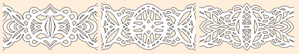 5種の手描きシームレスレース素材とブラシ│5 types of hand-drawn seamless lace materials and brushes