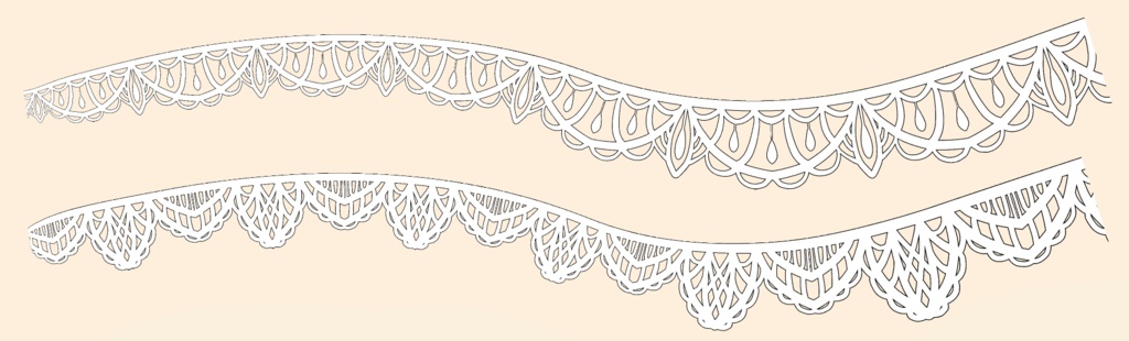 5種の手描きシームレスレース素材とブラシ2│5 types of hand-drawn seamless lace materials and brushes 2
