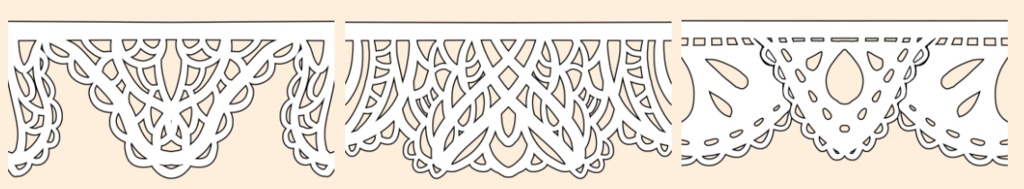 5種の手描きシームレスレース素材とブラシ2│5 types of hand-drawn seamless lace materials and brushes 2