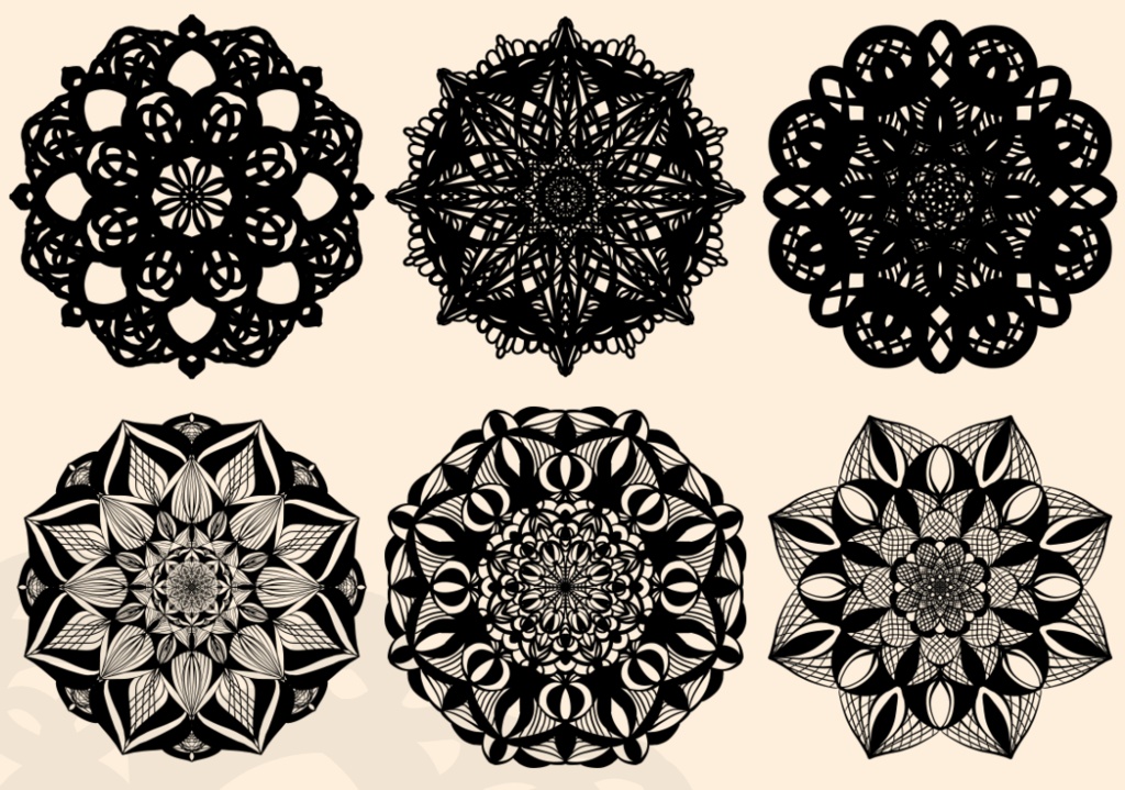 20種の手描きレース素材│20 types of hand drawn lace materials