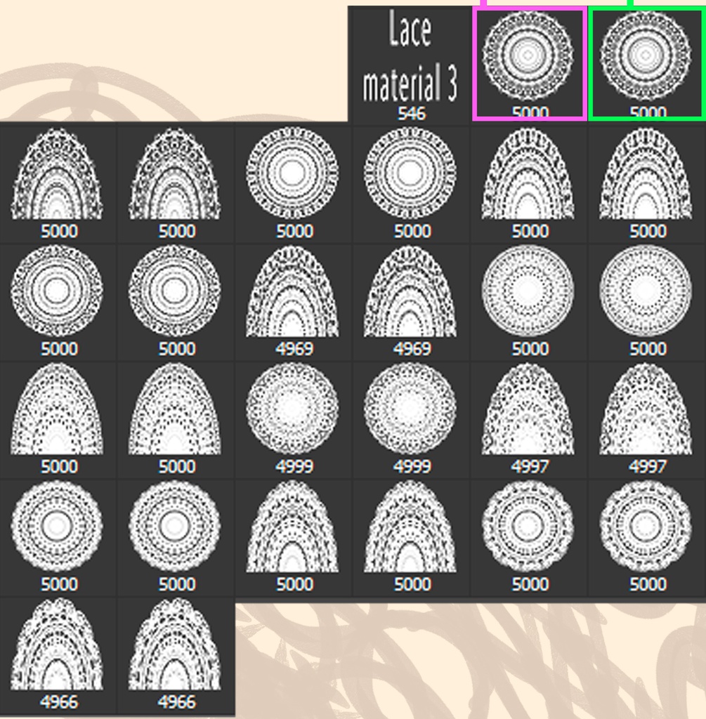 レースブラシ 3(Photoshop)/Lace brush 3 (Photoshop)