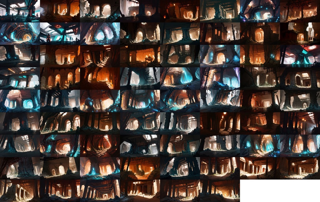 著作権フリー 「ダンジョン背景セット」 (361枚) :70枚の新しい素材を追加しました!「無料版を含みます」