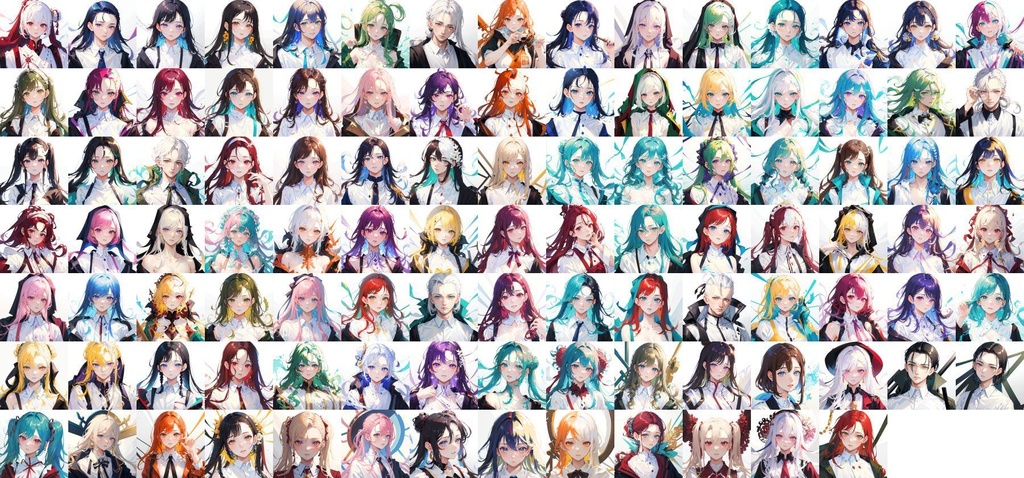 著作権フリー 「美少女アバター:学園編」 (268枚):103枚の新しい素材を追加しました!「無料版を含みます」