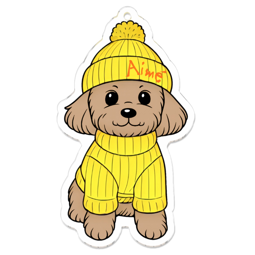 トイプードル🐾キーホルダー（ブラウン・黄色）