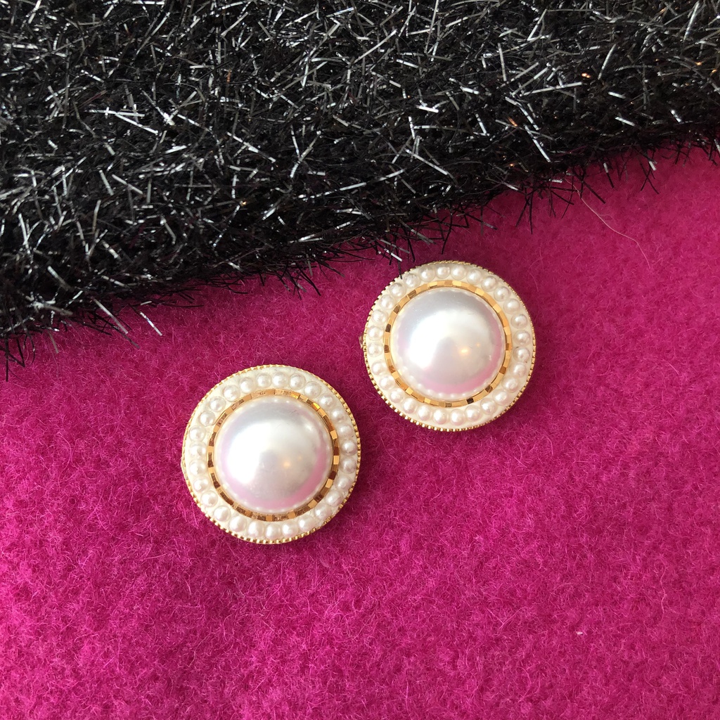 パール大ぶりピアス