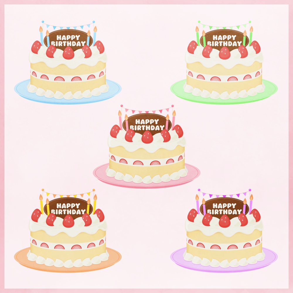 【フリー素材】誕生日ケーキ