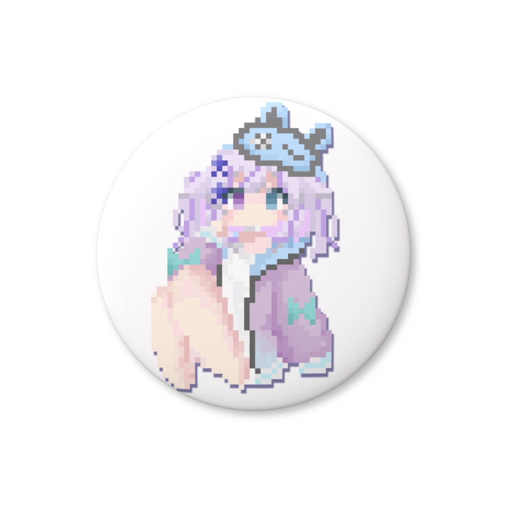 百雲しゃるる初めてのドット絵缶バッジ