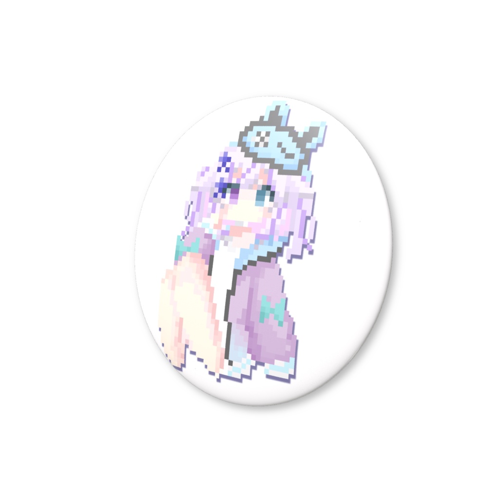 百雲しゃるる初めてのドット絵缶バッジ