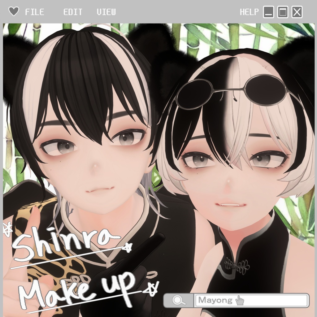 [Shinra(森羅)]  Panda makeup texture 