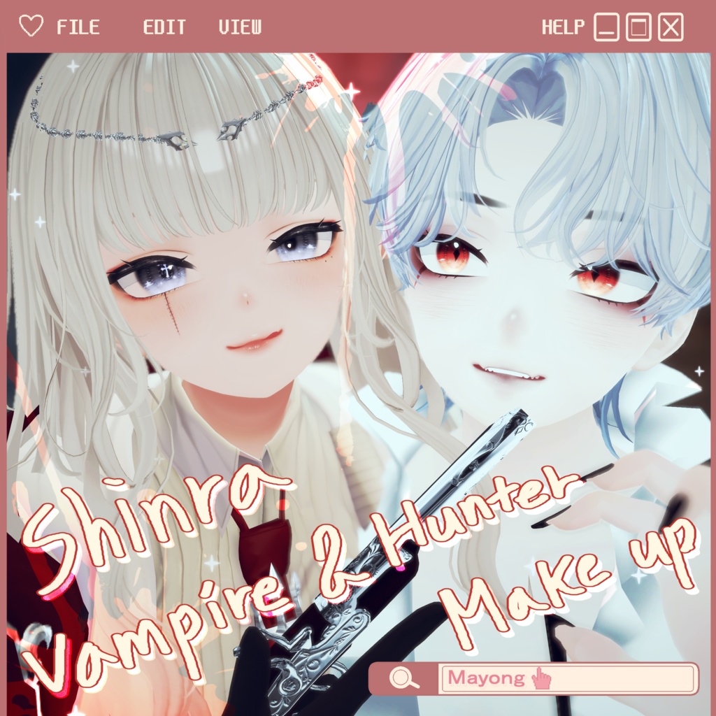 [Shinra(森羅)]Vampire&Hunter eye,face&body makeup texture