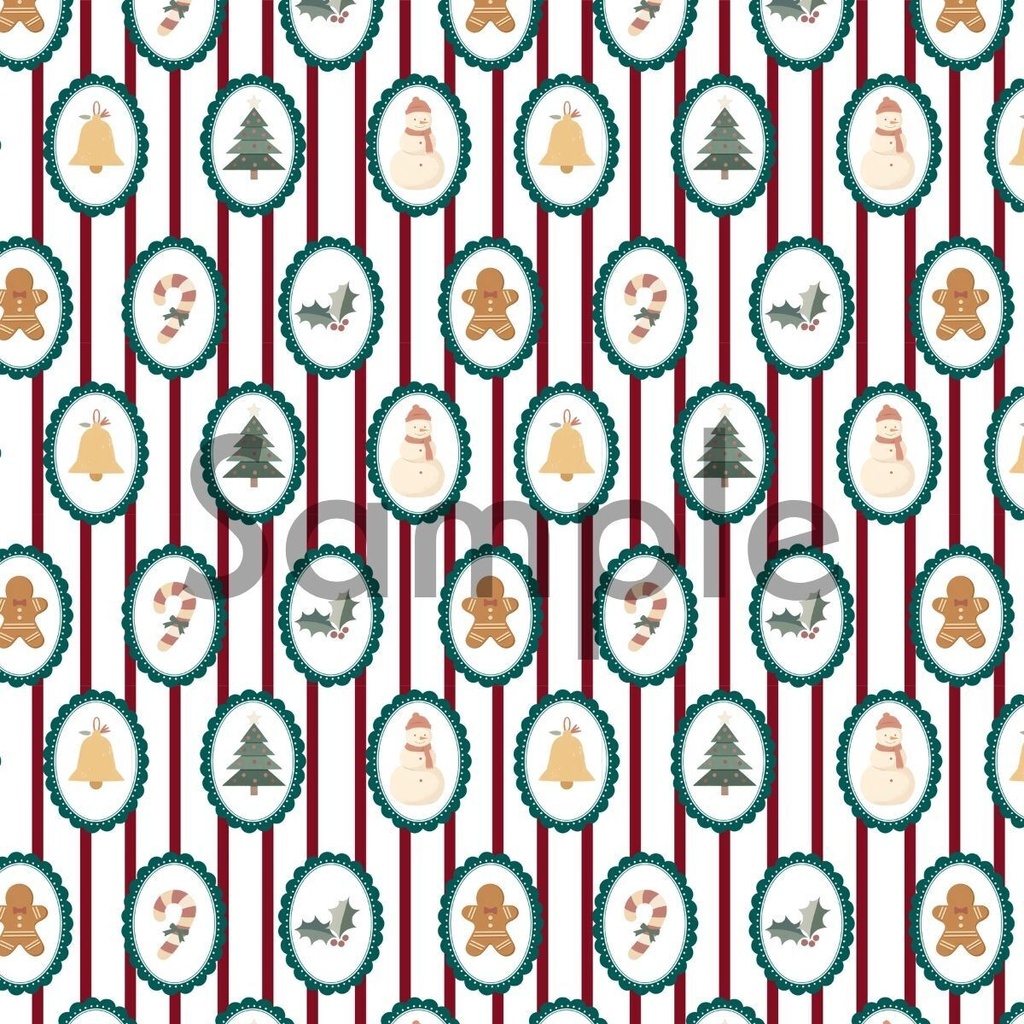 クリスマスシームレスパターン4種セット(3600x3600px / PNG)