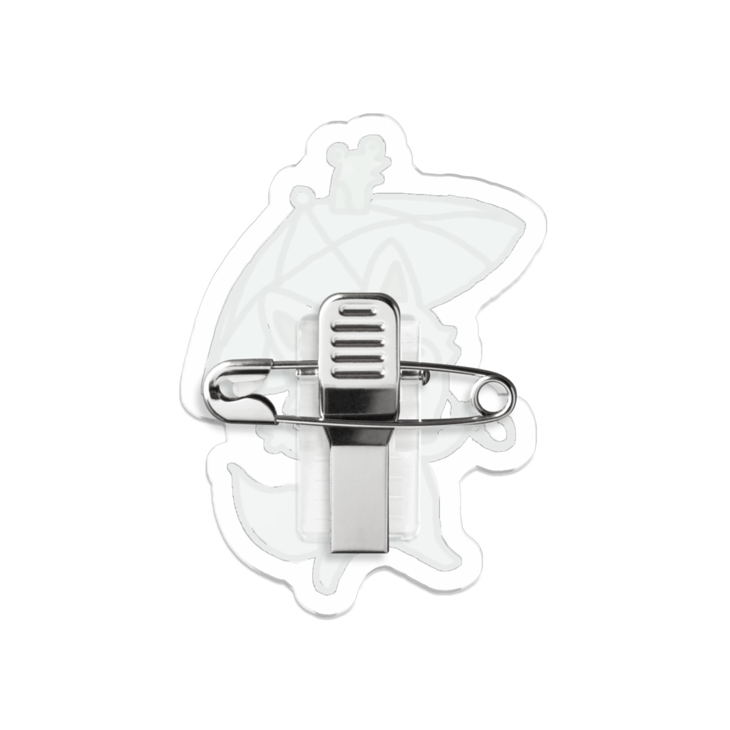 おおかみとかえるのアクリルピン付きクリップ