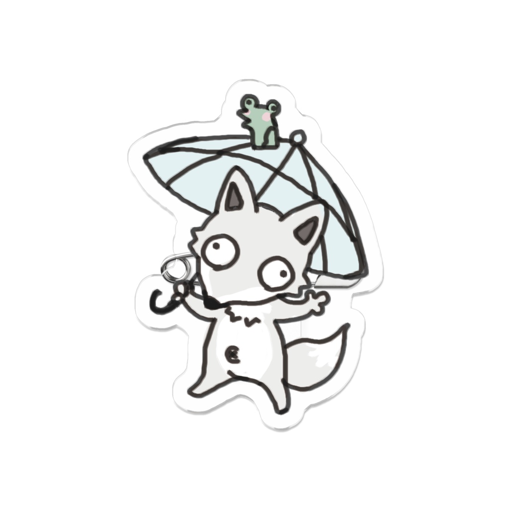 おおかみとかえるのアクリルピン付きクリップ