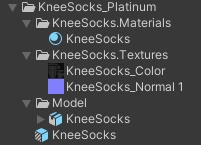 プラチナちゃん用ニーソ