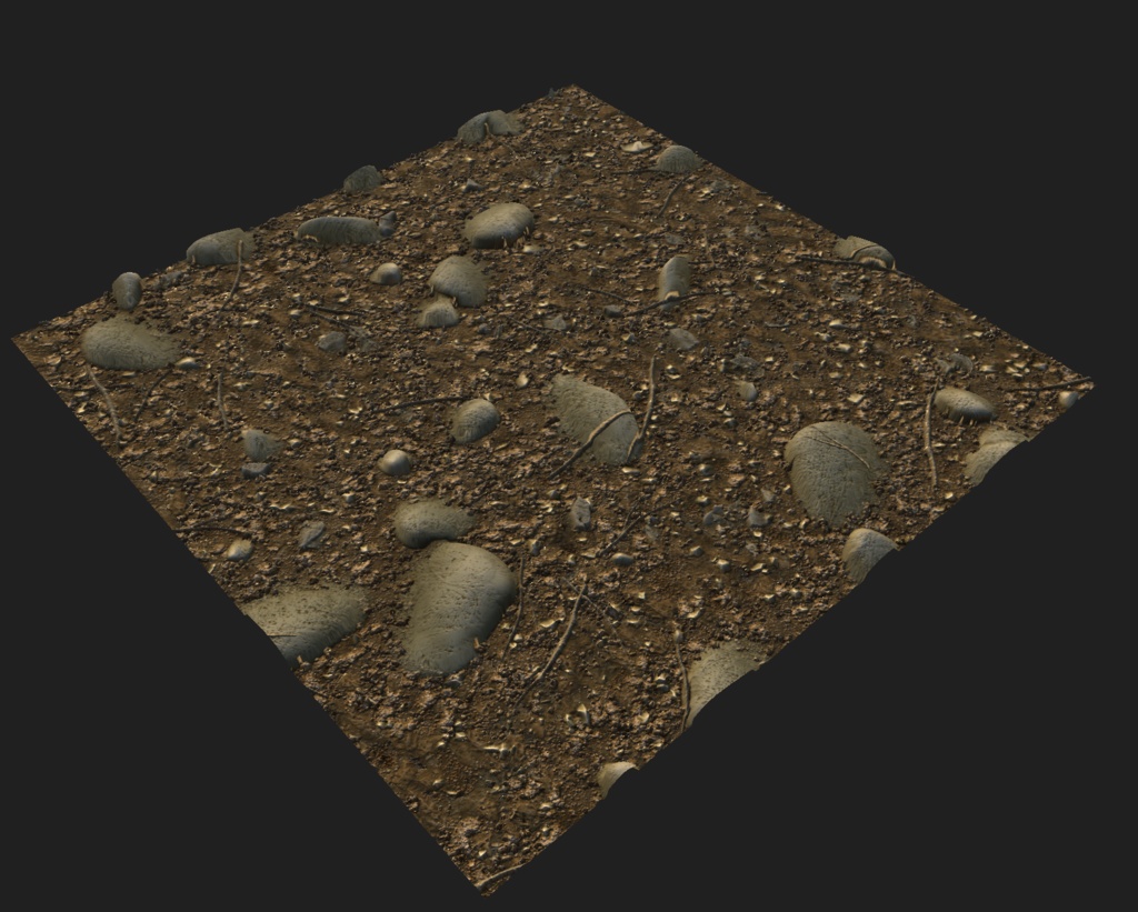 SubstanceDesigner「土に埋まっている石マテリアル」チュートリアル