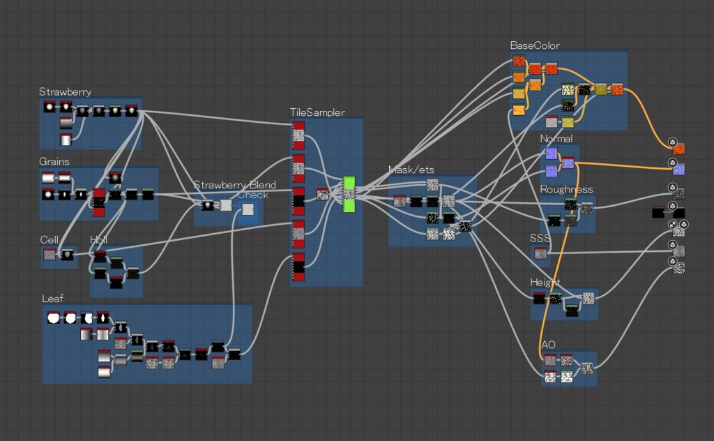 イチゴのマテリアルのチュートリアル