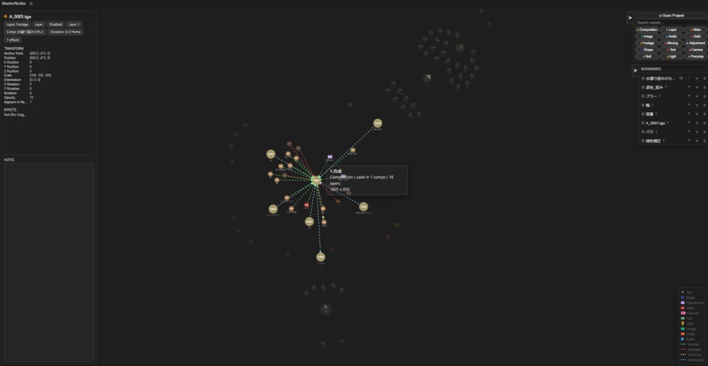 【After Effects スクリプト】MasterNodes