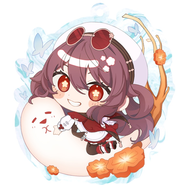 【広島コミケ258】原神 胡桃オーロラアクキー
