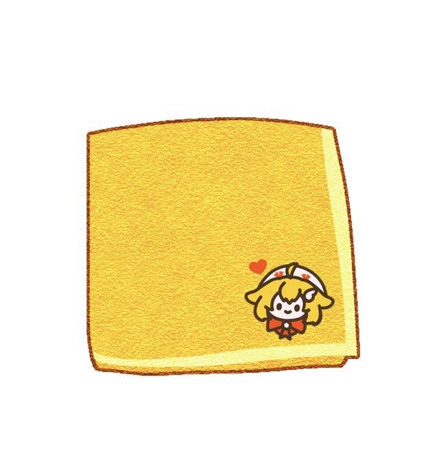 【C106】ちょこんと！レモたん刺繍ハンカチ