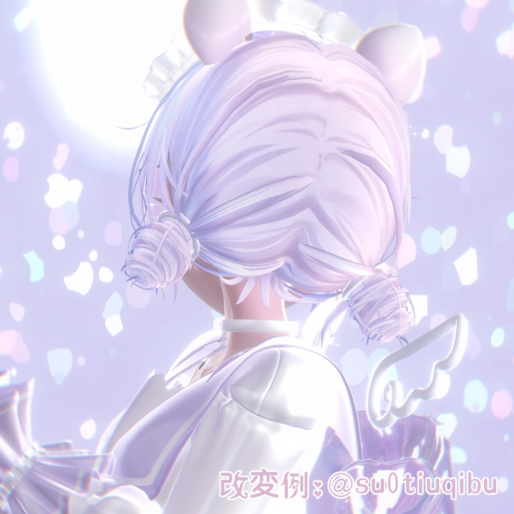 【5アバター対応】ゆるふわだんごヘアー #深海JellyFish