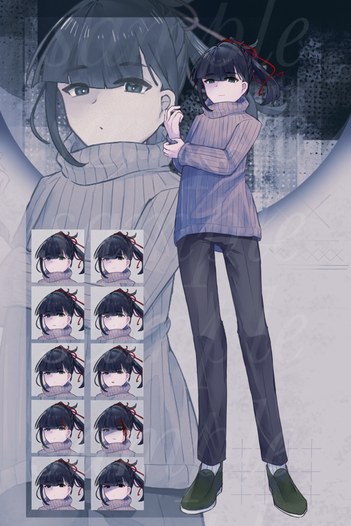 【ニットセーターな立ち絵】カラバリ4種