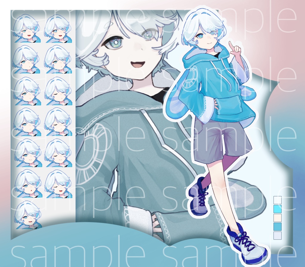 【ミステリアスな少年】表情差分13種