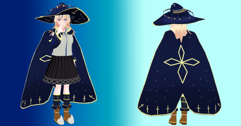 魔女クロメア-veriosn2- 【VRM形式オリジナル3Dモデル】