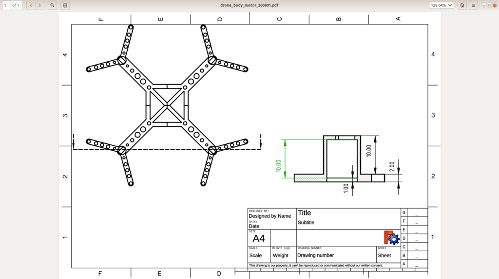 【無料DL可】自作ドローンのハードウェア設計データ(FreeCAD, KiCad)