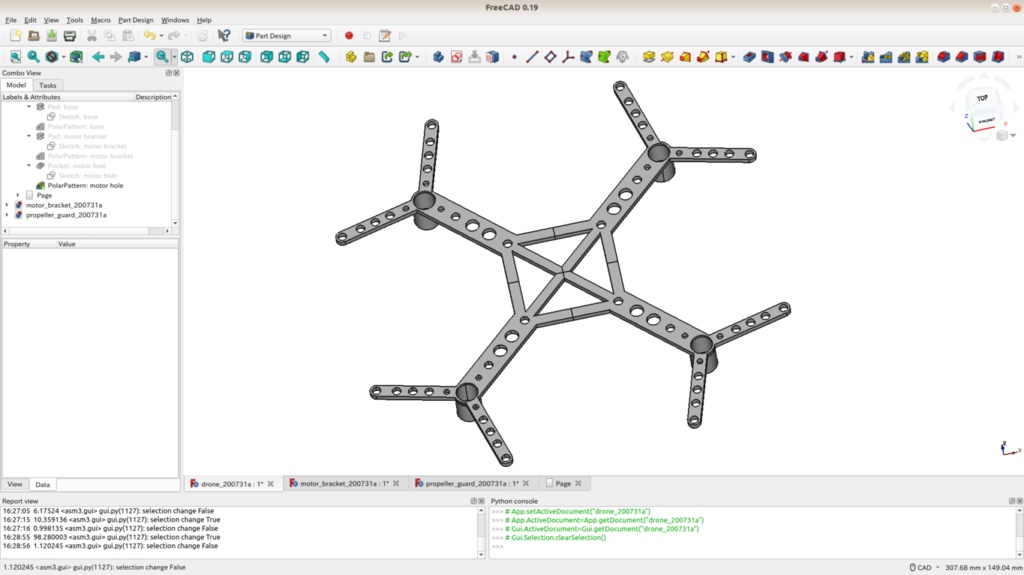 無料DL可】自作ドローンのハードウェア設計データ（FreeCAD, KiCad