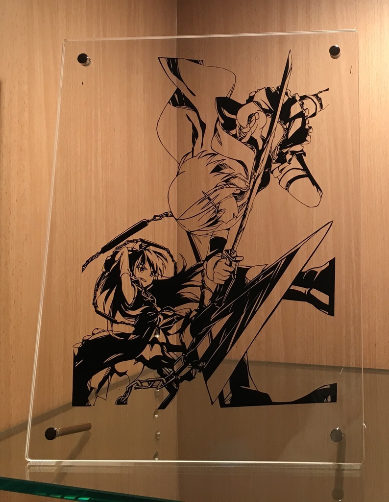 切り絵 「空間に描き出す魔法少女まどかマギカ 03 さやか&杏子」