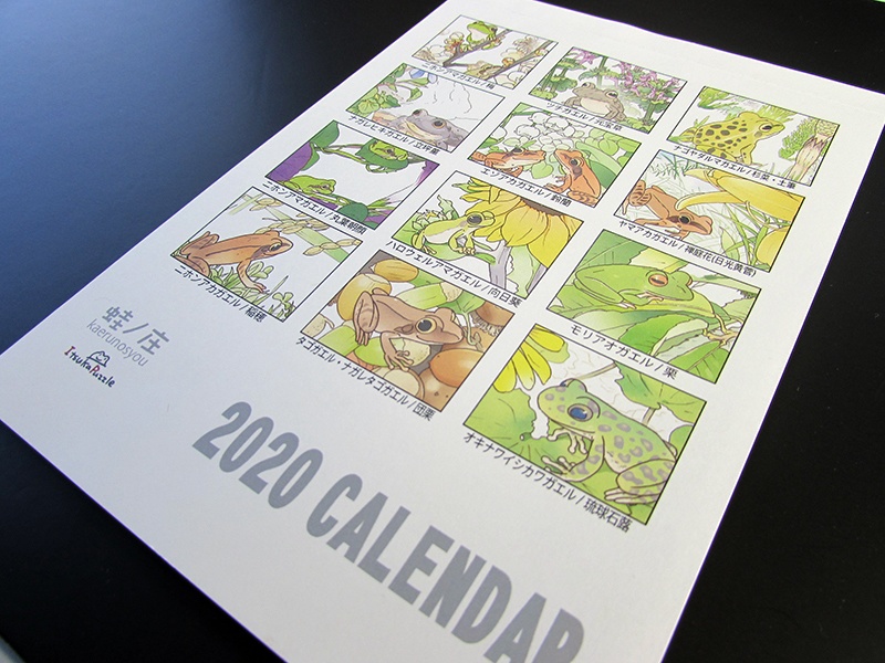 【サンプル】2020年カエルカレンダー[蛙暦]