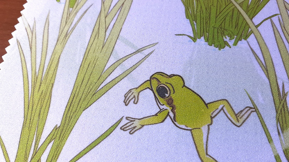 メガネ拭き3 カエルと植物2