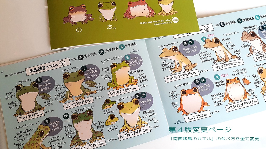 カエルの見分け方の本。第4販