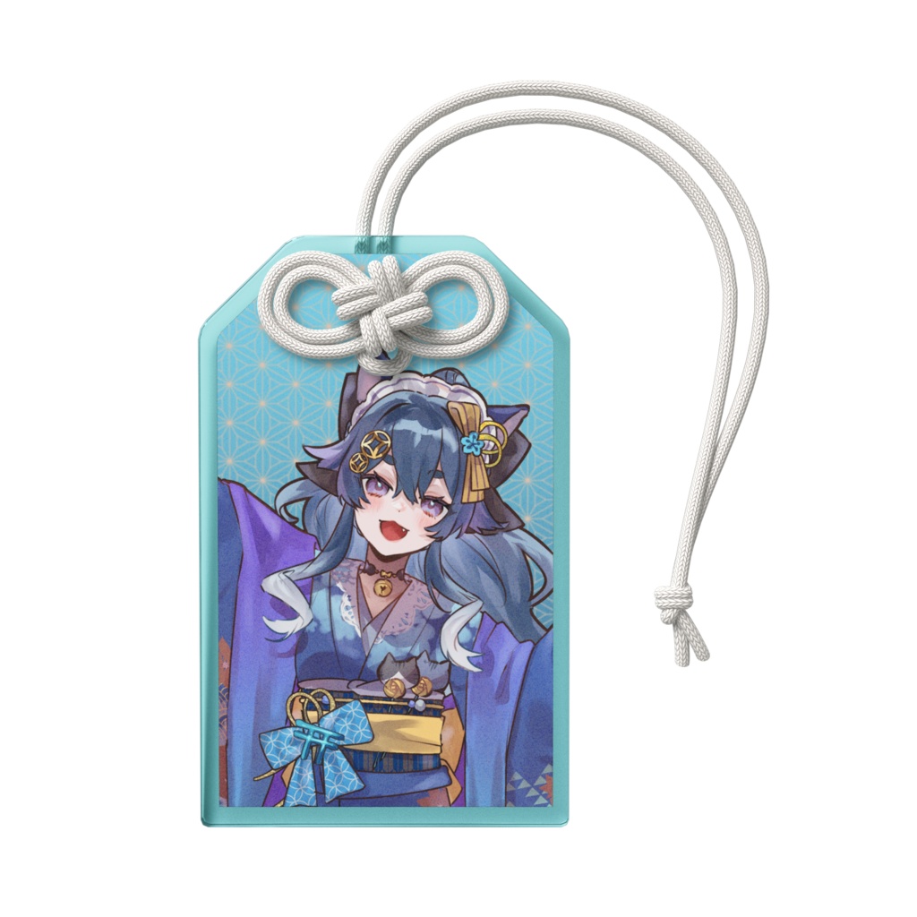 猫白和花 アクリルお守り