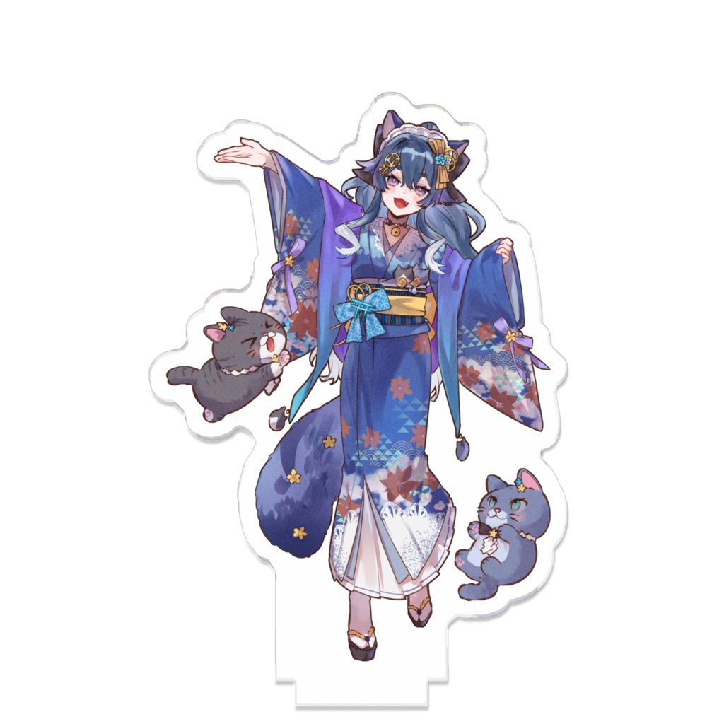 和花と煉花と櫻花のつながるアクリルスタンド