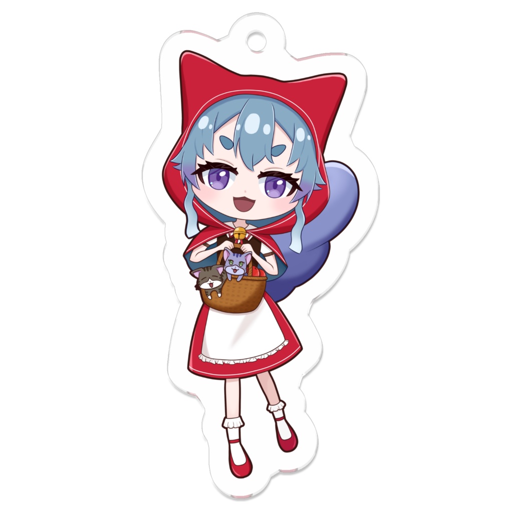 赤ずきん和花　アクリルキーホルダー