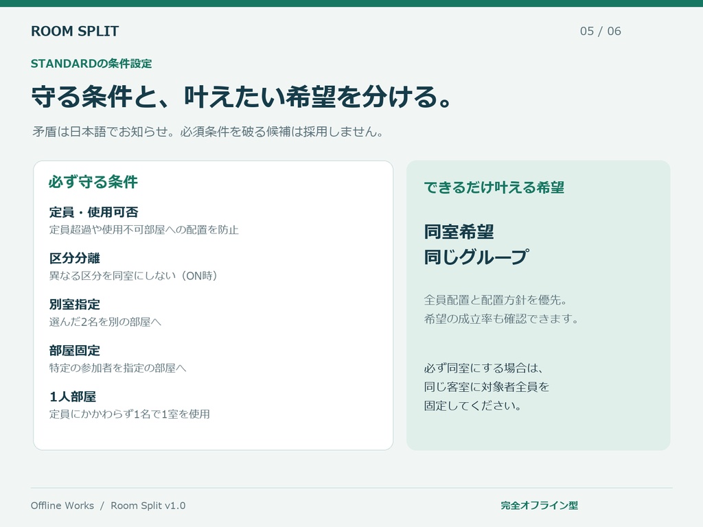 Room Split FREE|団体宿泊・合宿の部屋割りメーカー【無料版】