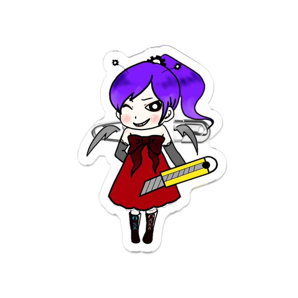 ヘルぐるまちゃんアクリルバッジ