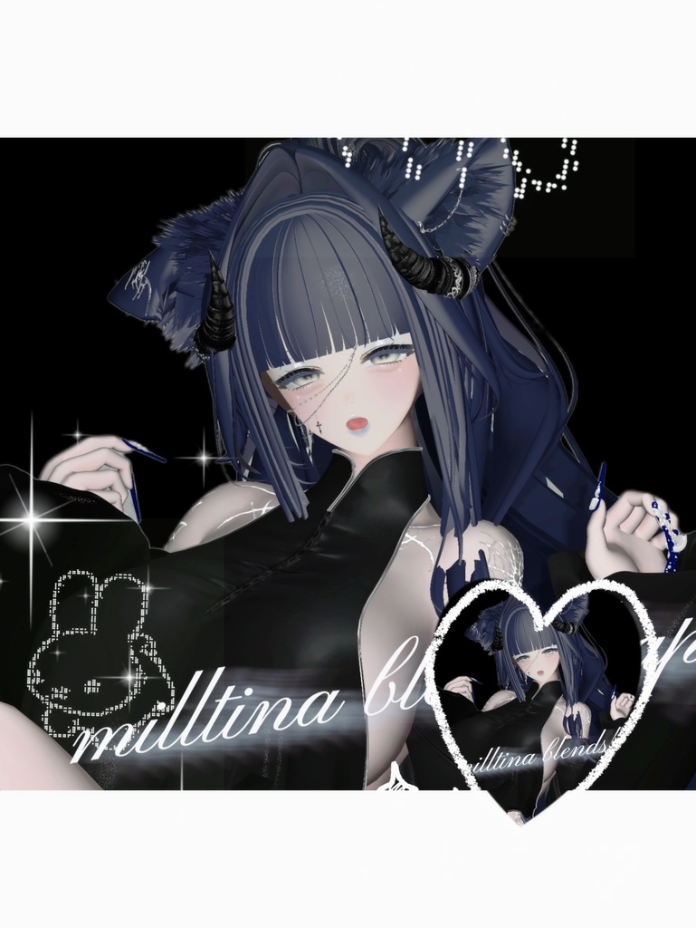 vrchat-milltina face blendshapes+7anim