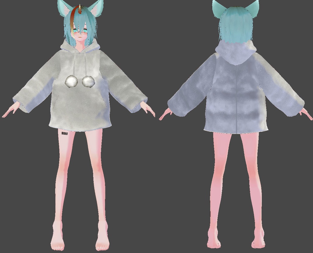 Vroid用もこもこパーカーテクスチャ