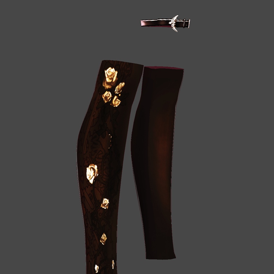 Vroidモデル用衣装クロックドレス+タイツ(ロングドレス付き)