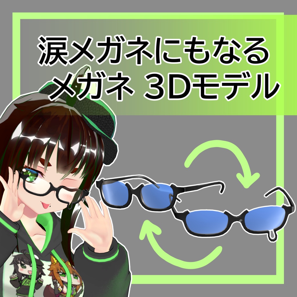 メガネセット 3Dモデル