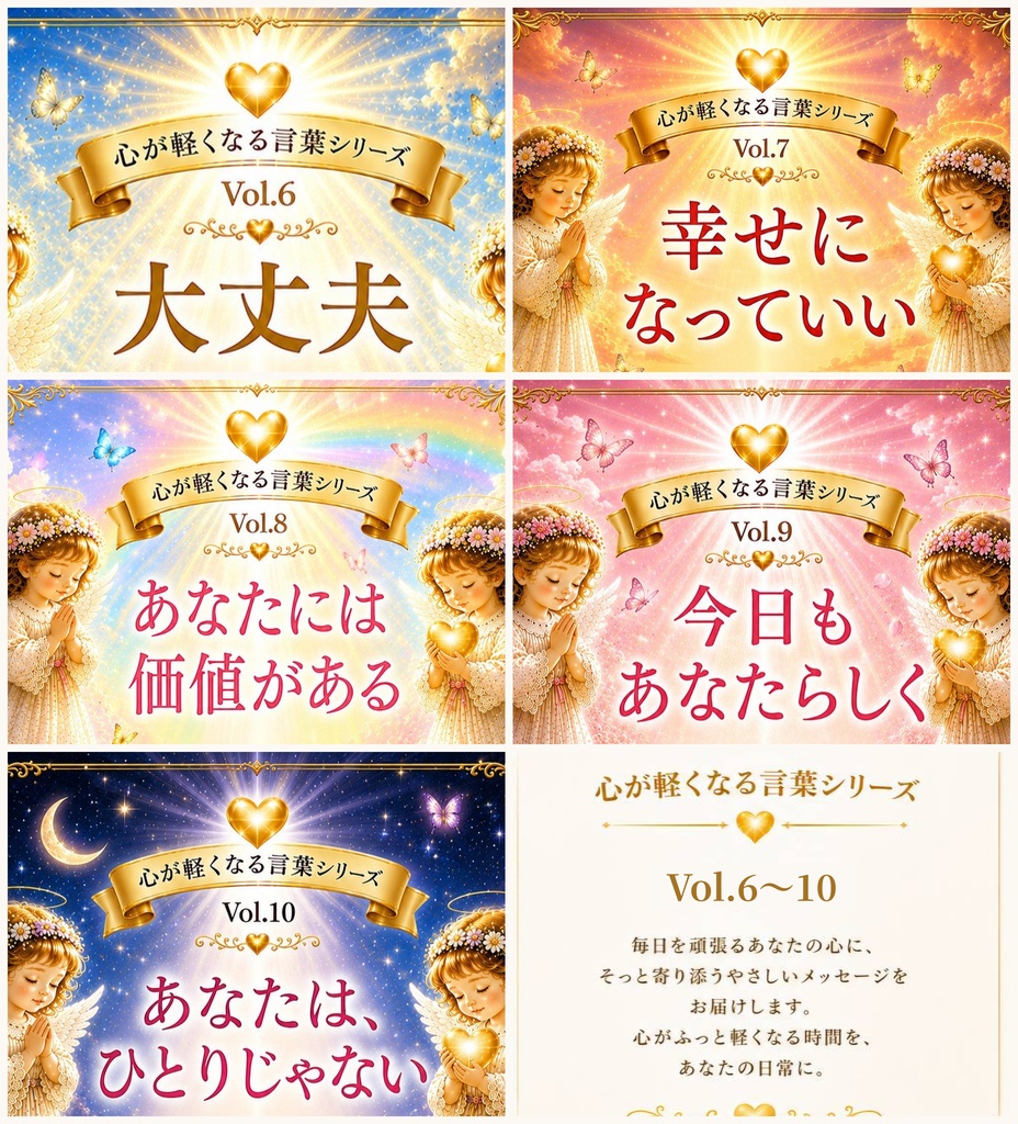 心が軽くなる言葉シリーズ Vol. 6~10 コンプリートセット
