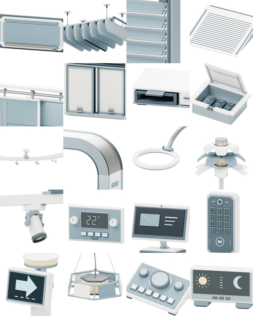 近未来の部屋100種類|BLEND・GLB・FBX・Unity Prefab