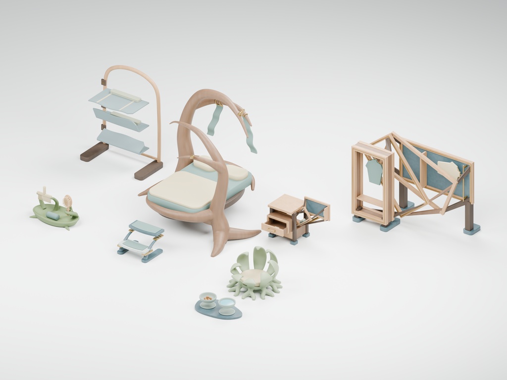 ファンタジー風の部屋100種類|BLEND・GLB・FBX・Unity Prefab