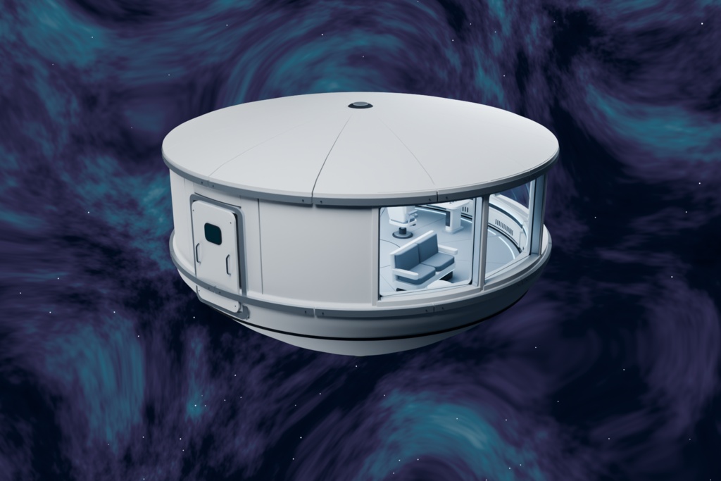 観測宇宙船 ASTER|BLEND・FBX・GLB・Unity【3D背景素材】