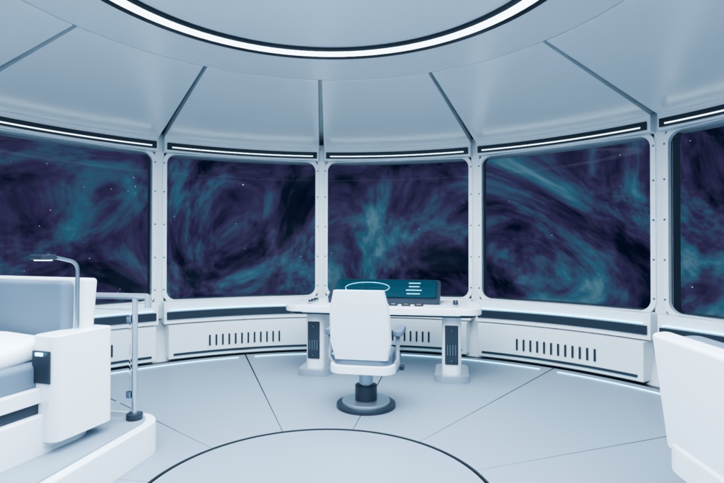 観測宇宙船 ASTER|BLEND・FBX・GLB・Unity【3D背景素材】